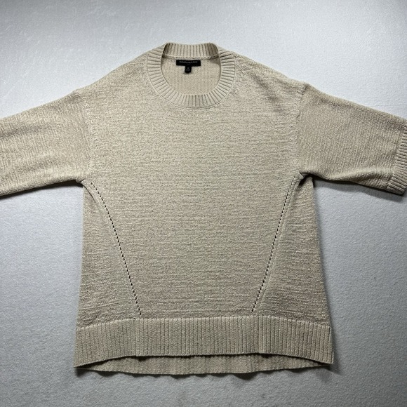 Banana Republic Sweaters - Banana Republic Slouchy Sweater Tee Women M Ivory Cream Cotton Blend Casual